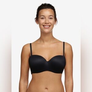 Chantelle Norah Comfort Strapless Convertible Bra Underwire Black Size 32D NWOT